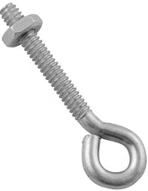 National Hardware N221-069 Eye Bolt, #10-24 Thread, 1-1/4 in L Thread, 0.28 in ID Dia Eye, 1.41 in L Shank, Steel, Zinc
